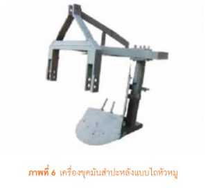 เครื่องขุดมันสำปะหลังแบบไถหัวหมู